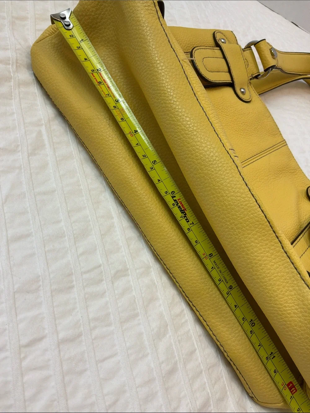 Tignanello Yellow Leather Hand Bag